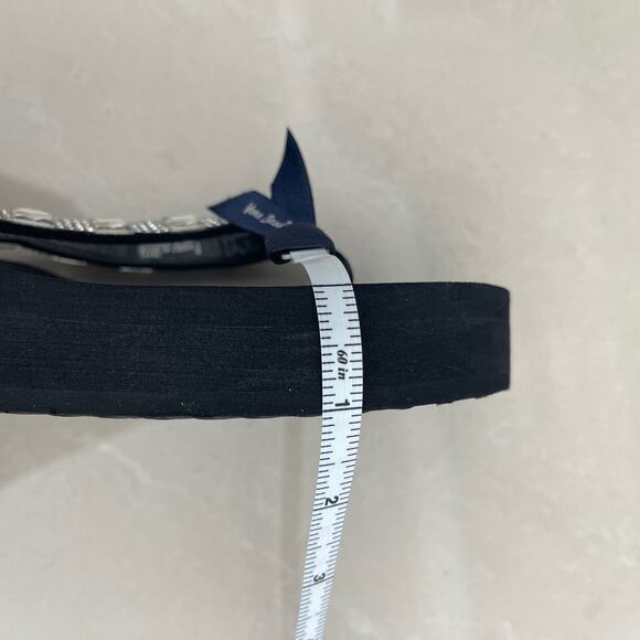 Yellow Box Sabbi Crystal Rhinestone Flip Flops Wedge Sandals Womens 8M - Picture 12 of 12